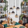 Koyoto Hanglamp, Kogellampje, Hanglamp Amber, Duidelijk, Rookkleurig, 6-lichts