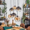 Koyoto Hanglamp, Kogellampje, Hanglamp Amber, Duidelijk, Rookkleurig, 6-lichts
