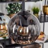 Koyoto Hanglamp, Kogellampje, Hanglamp Amber, Rookkleurig, 6-lichts