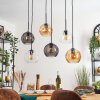 Koyoto Hanglamp, Kogellampje, Hanglamp Amber, Duidelijk, Rookkleurig, 6-lichts
