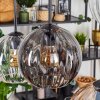 Koyoto Hanglamp, Kogellampje, Hanglamp Amber, Duidelijk, Rookkleurig, 6-lichts