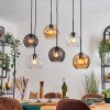 Koyoto Hanglamp, Kogellampje, Hanglamp Amber, Duidelijk, Rookkleurig, 6-lichts