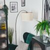 Bassagoda Staande lamp Nikkel mat, Zwart, 1-licht