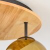 Ripoll Plafondlamp, Kogellampje Natuurlijke kleuren, Zwart, 3-lichts