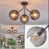Koyoto Plafondlamp, Kogellampje Rookkleurig, 3-lichts