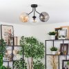 Koyoto Plafondlamp, Kogellampje Amber, Duidelijk, Rookkleurig, 3-lichts