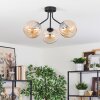 Koyoto Plafondlamp, Kogellampje Amber, 3-lichts