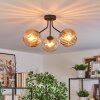 Koyoto Plafondlamp, Kogellampje Amber, 3-lichts