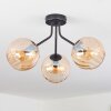 Koyoto Plafondlamp, Kogellampje Amber, 3-lichts