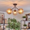 Koyoto Plafondlamp, Kogellampje Amber, 3-lichts
