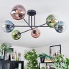 Gastor Plafondlamp, Kogellampje 50 cm Blauw, Groen, Duidelijk, Koperkleurig, 6-lichts