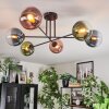 Gastor Plafondlamp, Kogellampje 50 cm Blauw, Groen, Duidelijk, Koperkleurig, 6-lichts