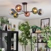 Gastor Plafondlamp, Kogellampje 50 cm Blauw, Groen, Duidelijk, Koperkleurig, 6-lichts