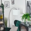 Soungou Staande lamp Chroom, Zwart, 1-licht