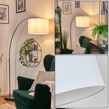 Soungou Staande lamp Chroom, Zwart, 1-licht Soungou Staande lamp Chroom, Zwart, 1-licht