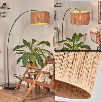 Granja Staande lamp Nikkel mat, Zwart, 1-licht
