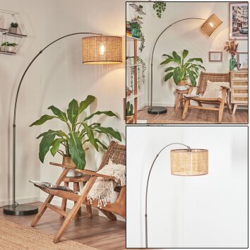 Barcos Staande lamp Nikkel mat, Zwart, 1-licht