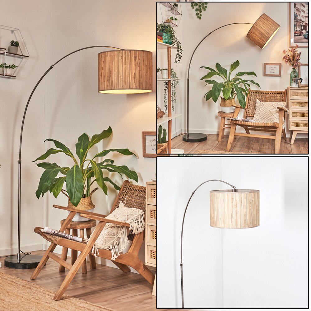 Bongal Staande lamp Nikkel mat, Zwart, 1-licht main product photo