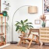 Bongal Staande lamp Nikkel mat, Zwart, 1-licht