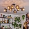 Koyoto Plafondlamp, Kogellampje 85 cm Duidelijk, Rookkleurig, 8-lichts