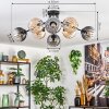 Koyoto Plafondlamp, Kogellampje 85 cm Amber, Duidelijk, Rookkleurig, 8-lichts