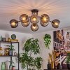 Koyoto Plafondlamp, Kogellampje 85 cm Rookkleurig, 8-lichts