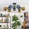 Ripoll Plafondlamp, Kogellampje Blauw, Goud, Groen, 10-lichts
