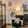 Bassagoda Staande lamp Chroom, Zwart, 1-licht
