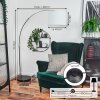 Bassagoda Staande lamp Chroom, Zwart, 1-licht