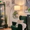 Bassagoda Staande lamp Chroom, Zwart, 1-licht