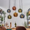 Koyoto Hanglamp, Kogellampje, Hanglamp Blauw, Goud, Groen, Koperkleurig, 6-lichts