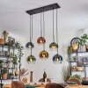 Koyoto Hanglamp, Kogellampje, Hanglamp Blauw, Goud, Groen, Duidelijk, Koperkleurig, 6-lichts