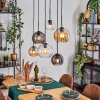 Koyoto Hanglamp, Kogellampje, Hanglamp Amber, Duidelijk, Rookkleurig, 6-lichts