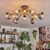 Koyoto Plafondlamp, Kogellampje 81 cm Amber, Duidelijk, Rookkleurig, 10-lichts