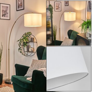 Soungou Staande lamp Messing, Zwart, 1-licht