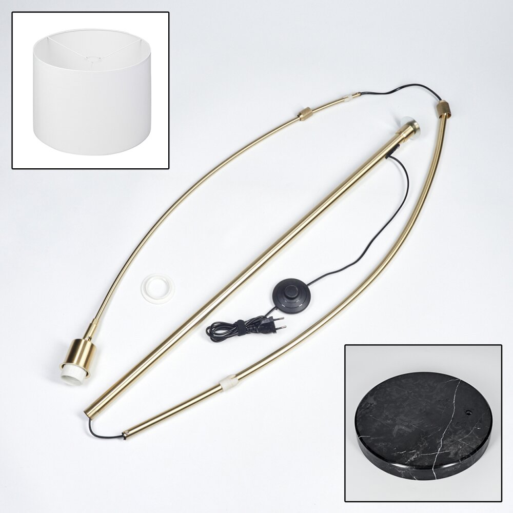 Bassagoda Staande lamp Messing, Zwart, 1-licht
