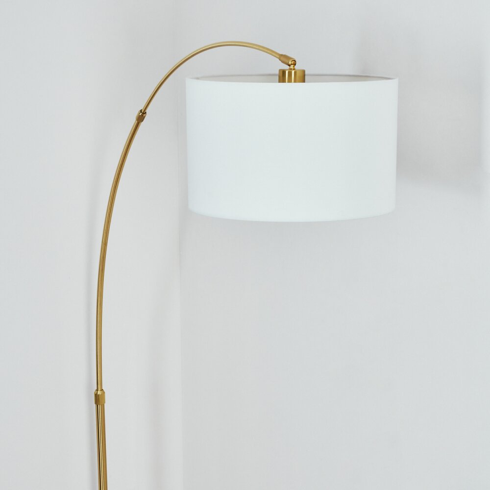 Bassagoda Staande lamp Messing, Zwart, 1-licht