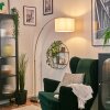 Bassagoda Staande lamp Messing, Zwart, 1-licht