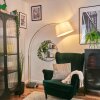 Bassagoda Staande lamp Messing, Zwart, 1-licht