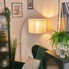 Bassagoda Staande lamp Messing, Zwart, 1-licht