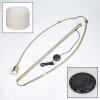Bassagoda Staande lamp Messing, Zwart, 1-licht