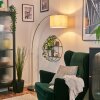 Bassagoda Staande lamp Messing, Zwart, 1-licht