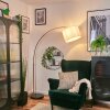 Soungou Staande lamp Messing, Zwart, 1-licht
