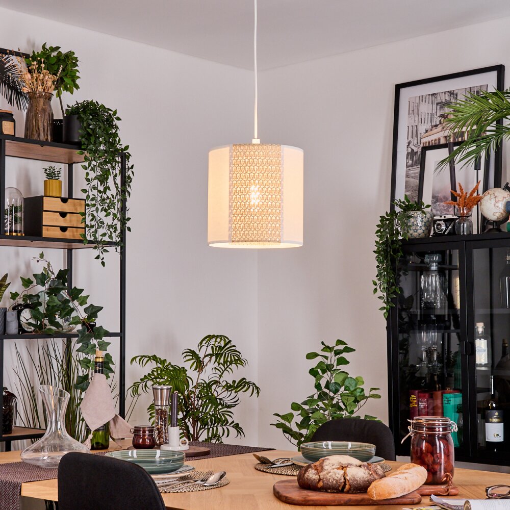 Desroches Hanglamp, Hanglamp Wit, 1-licht