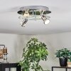 Mirando Plafondlamp, Plafondspot LED Chroom, Zilver, Transparant, Helder, 4-lichts