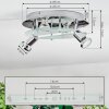 Mirando Plafondlamp, Plafondspot LED Chroom, Zilver, Transparant, Helder, 4-lichts