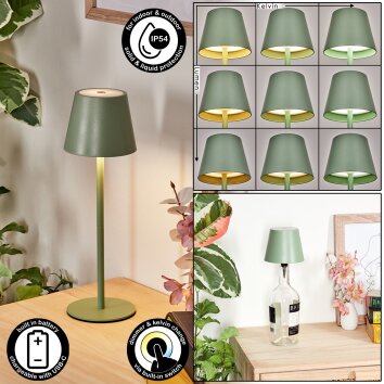 Salgadinho Buiten tafellamp, Badkamerlamp, Tafellamp LED Groen, 1-licht