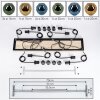 Ripoll Hanglamp, Kogellampje, Hanglamp Natuurlijke kleuren, Zwart, 8-lichts