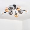 Gastor Plafondlamp, Kogellampje Amber, Duidelijk, Rookkleurig, 8-lichts Gastor Plafondlamp, Kogellampje Amber, Duidelijk, Rookkleurig, 8-lichts