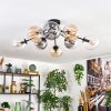 Gastor Plafondlamp, Kogellampje Amber, Duidelijk, Rookkleurig, 8-lichts